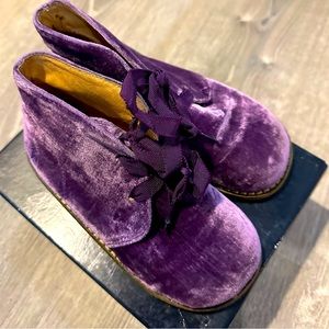 RALPH LAUREN Purple Velvet Girls Boots size 10Y